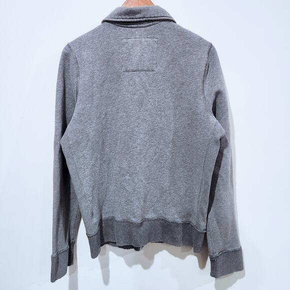 Abercrombie And Fitch Mens Gray Zip Up Muscle Jacket Sweatshirt Size Large - Picture 4 of 11